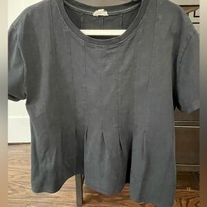 Dark Gray Short Sleeve Top